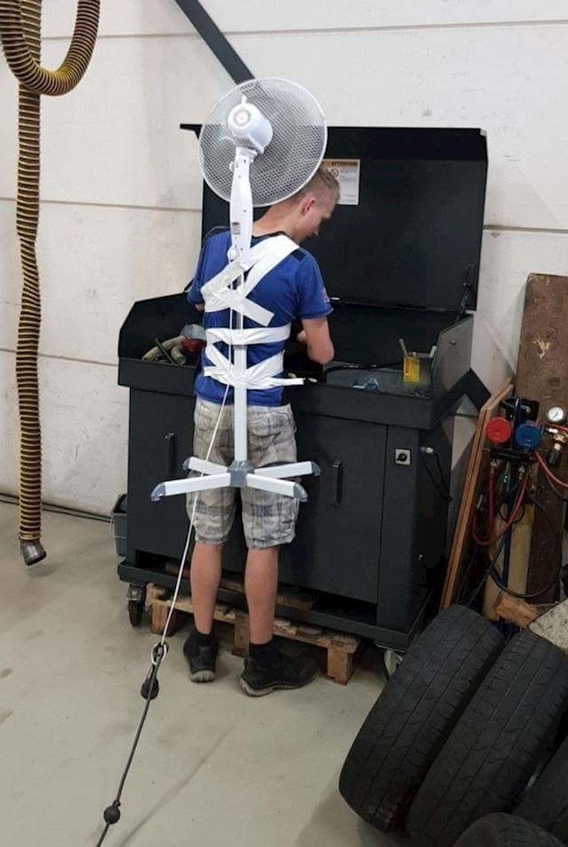 Bilo mi je vruće na poslu.