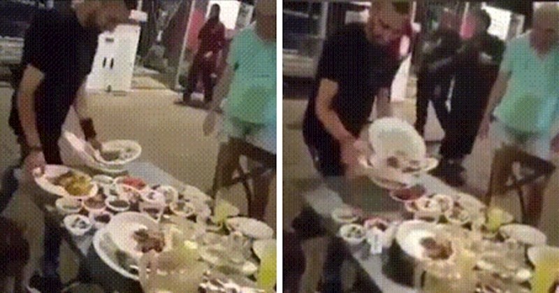 Konobar je svojim potezom zadivio goste, pogledajte kako je odnio ostatke