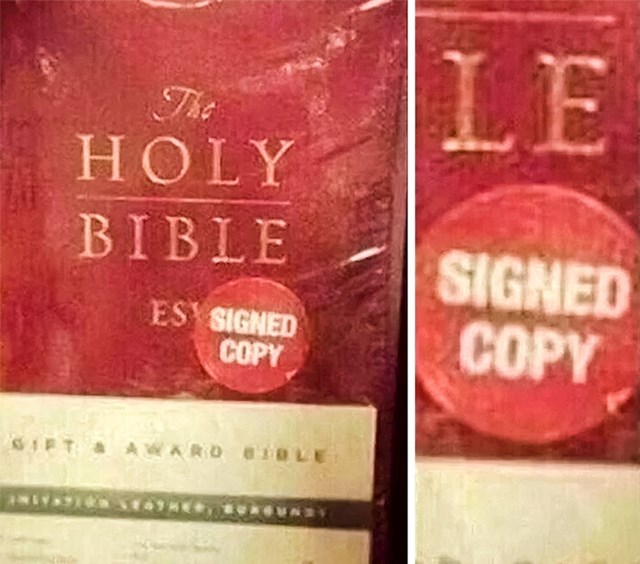 A koji je autor potpisao ovu Bibliju?