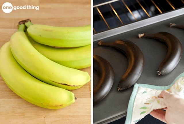 Ako ste kupili banane koje su još danima zelene, možete ih staviti u pećnicu i nakon 20-30 minuta odmah jesti.