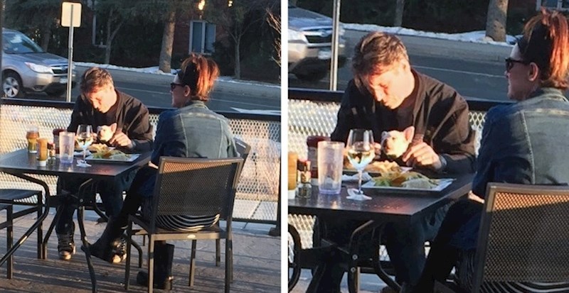 "Kad je ulazio u restoran, ovaj je lik sakrio psića ispod jakne. Kasnije ga je hranio na terasi restorana."