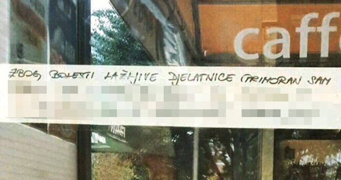 Konobar iz Dalmacije napisao je iskrenu obavijest koja je nasmijala goste