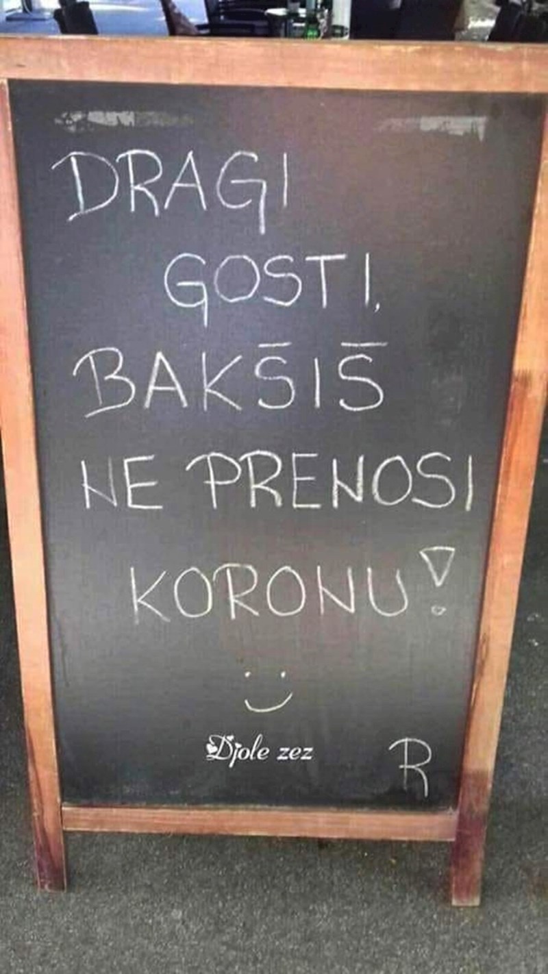 Evo što je napisao gostima: