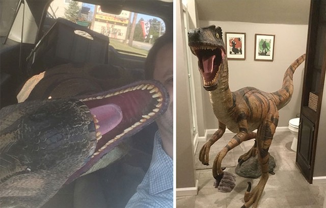 "Muž mi je vidio ovog dinosaura ispred jednog antikvarijata u Pennsylvaniji. Bili smo na poslovnom putu, no morali smo ga kupiti."