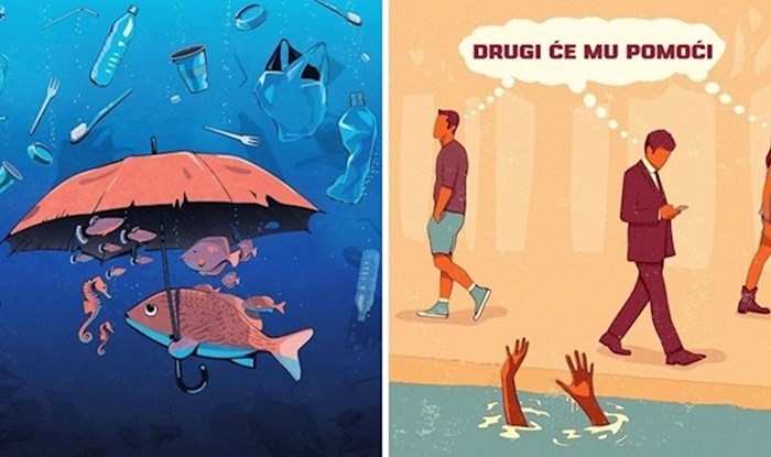 Umjetnik je svojim zanimljivim ilustracijama odlično prikazao zastrašujuće probleme današnjeg društva