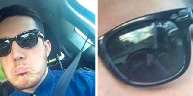 Na društvenim mrežama je kukao o gužvi na cesti, no odsjaj u njegovim naočalama otkriva da je cesta bila prazna.