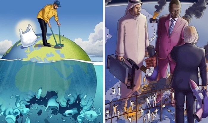 20 iskrenih ilustracija koje prikazuju zabrinjavajuće probleme današnjeg društva