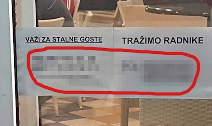 Kafić hitno treba radnike: Kad pročitate ovaj natpis, shvatit ćete da je situacija ozbiljna