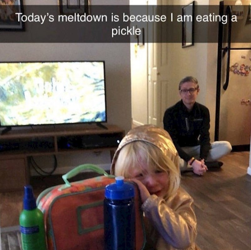 "Rasplakala se jer sam jela jadni mali kiseli krastavac."