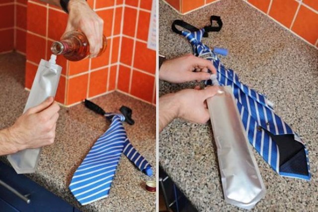 kravata s tajnim spremnikom za piće