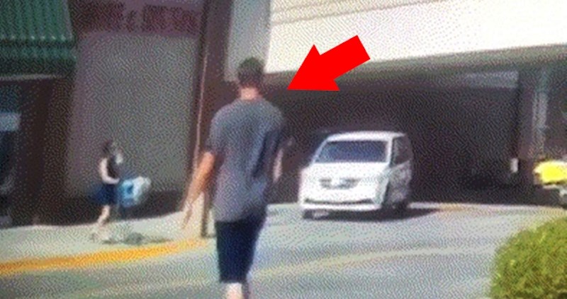 Dok je hodao prema ulazu supermarketa, lik je vidio nešto prečudno