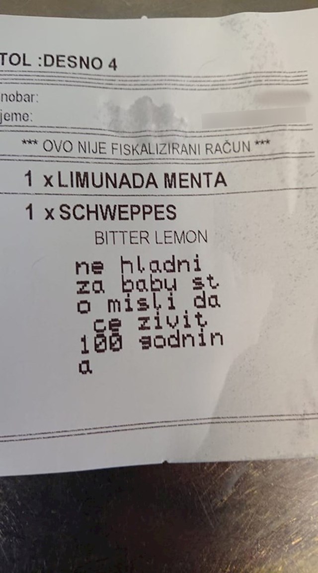Evo što je pisalo na papiriću: