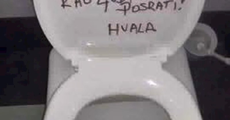 Zar je do ovoga došlo?! Goste je u javnom WC-u dočekala neobična zamolba