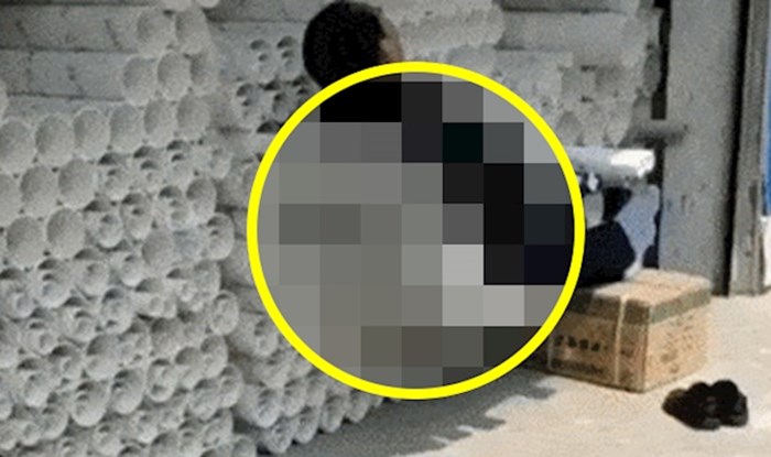 Netko je uhvatio radnika koji se odlično snašao, pogledajte kako se odmarao na poslu