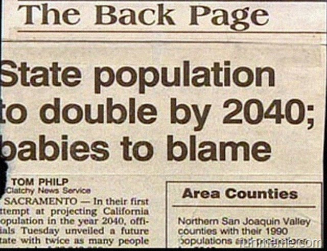 "Broj stanovništva u državi će se udvostručiti do 2040., bebe su krive"