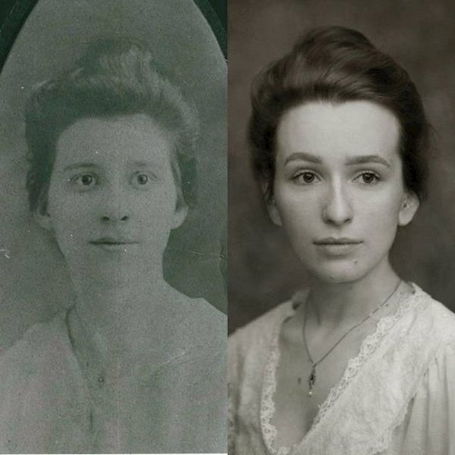 "Rekreirala sam prabakinu staru fotografiju iz 1918. godine."