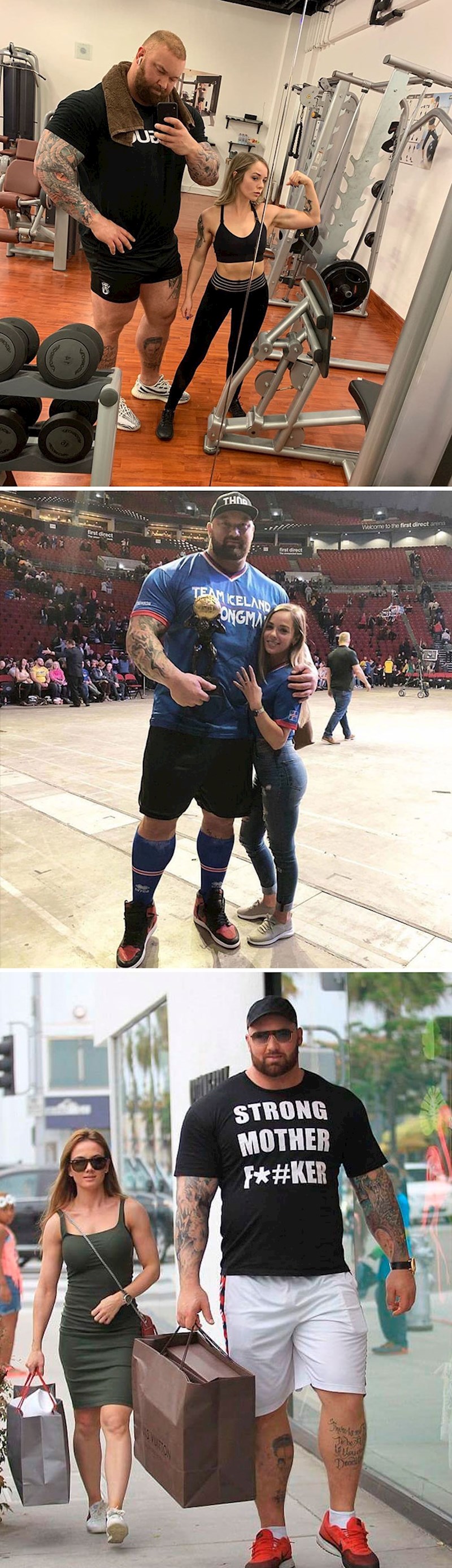 Glumac iz "Igre prijestolja" Hafthor Bjornsson i njegova žena...