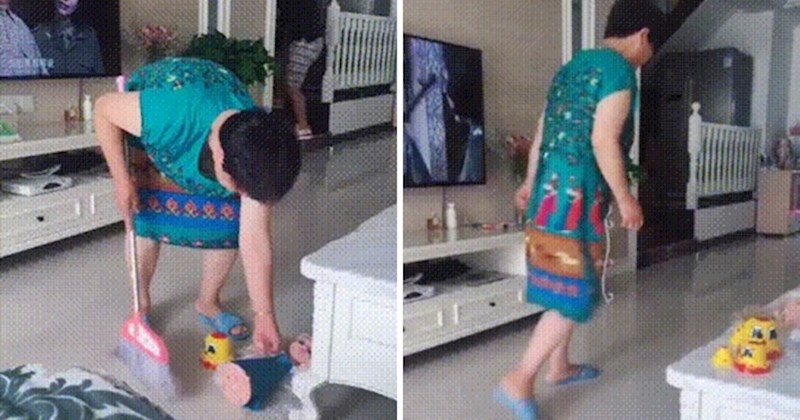 Dijete je svojim "trikom" naživciralo čistačicu, pogledajte zašto se naljutila