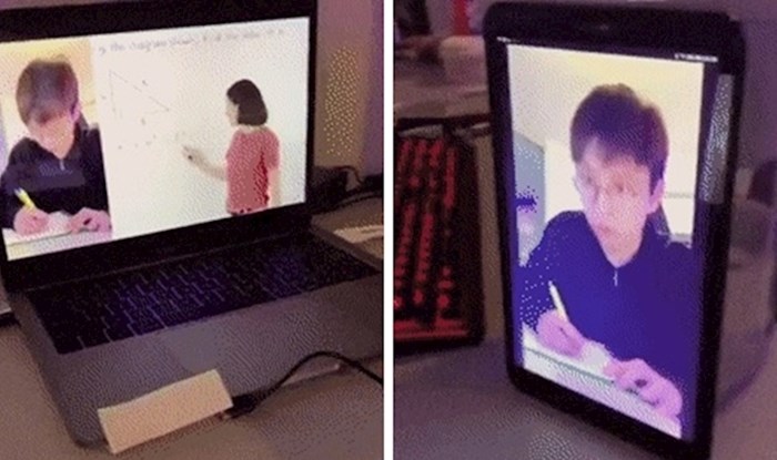 Online škola ima svoje nedostatke, pogledajte kako se ovaj mali prevarant snašao