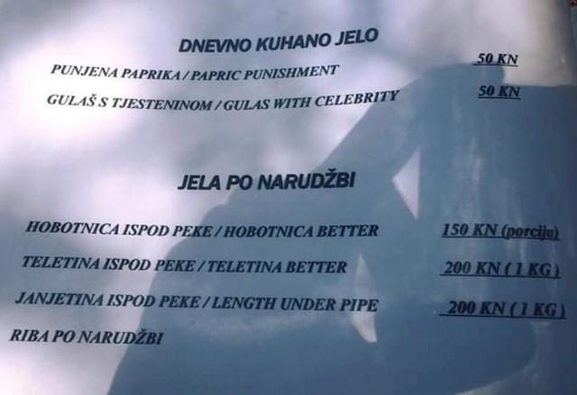 Evo što je pisalo: