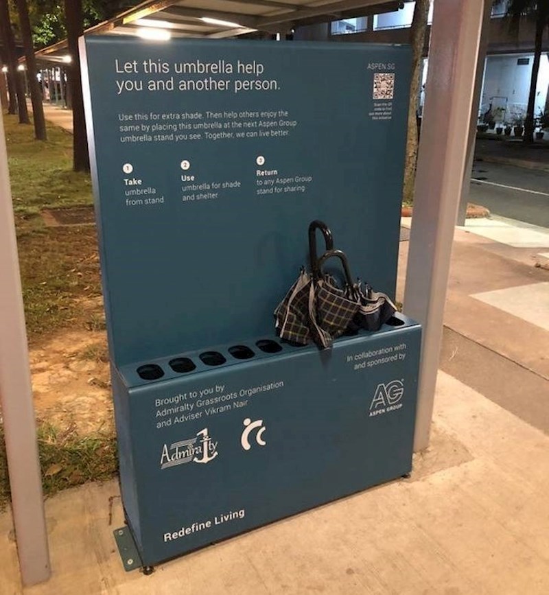 Stanovnici mogu besplatno uzeti kišobran ako ih uhvati kiša. Samo ga trebaju kasnije vratiti na jednoj od predviđenih lokacija.