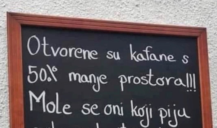 Kafići su prolaznicima napisali smiješnu obavijest i objasnili tko može ostati kod kuće