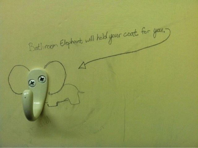 "Slon iz WC će držati vaš kaput."