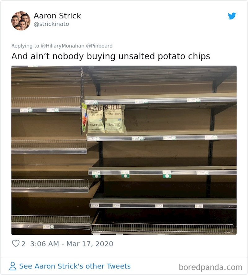 Neslani čips je zadnji ostao na ovim policama.