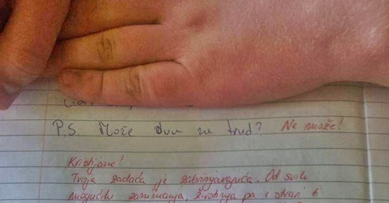 "Htio bih se probuditi kao..." Profesorica je bila šokirana školskom zadaćom ovog učenika