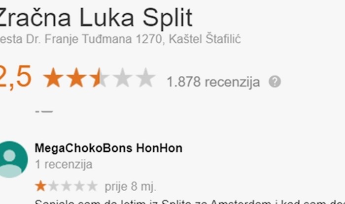 Smijat ćete se kad vidite zbog čega je ova žena splitskoj zračnoj luci dala najgoru moguću ocjenu