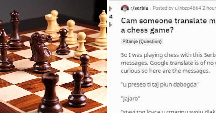 Stranac je zatražio pomoć nakon partije šaha s Balkancem, evo što mu je navodno pisao