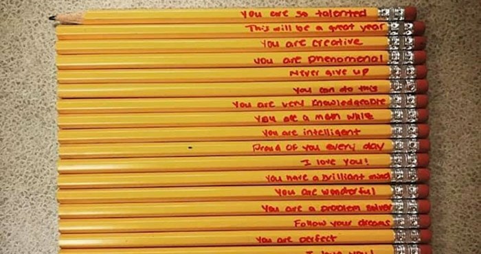 Mama je sinu napisala kratke poruke na olovkama, javnost je oduševljena njenom idejom