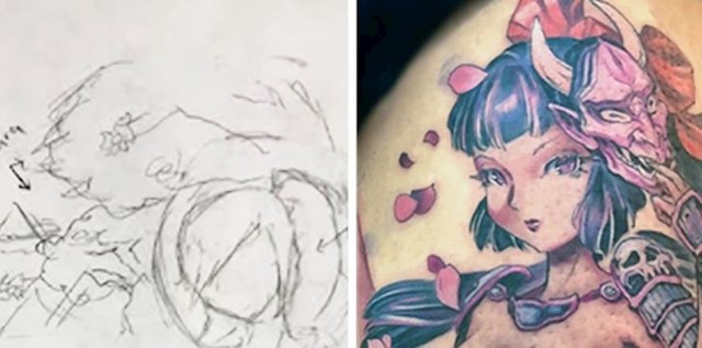 "Nisam očekivala da će tattoo majstor moje škrabotine pretvoriti u nešto prekrasno."
