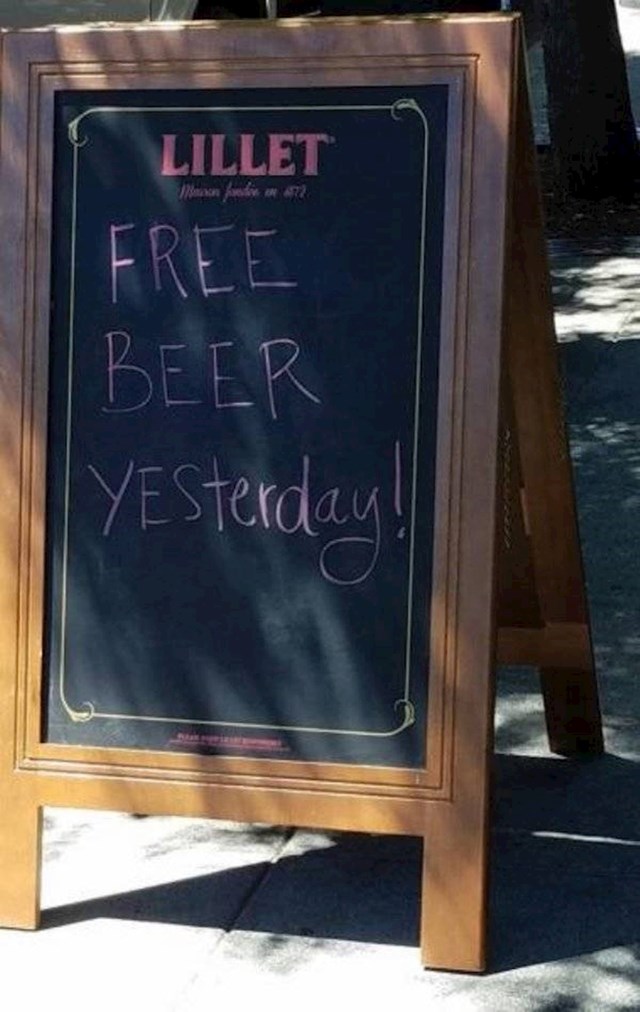 besplatno pivo... jučer!