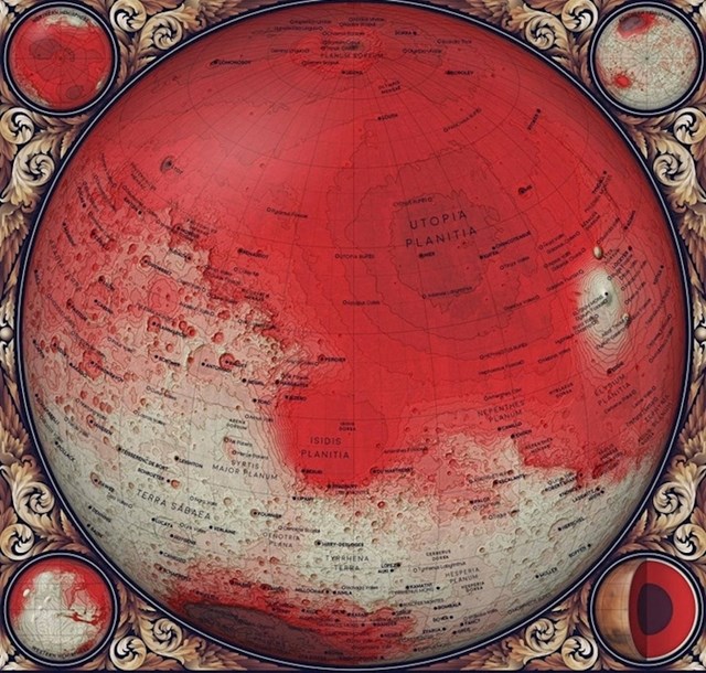 Topografska karta Marsa