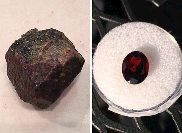 Dragi kamen prije i nakon obrade