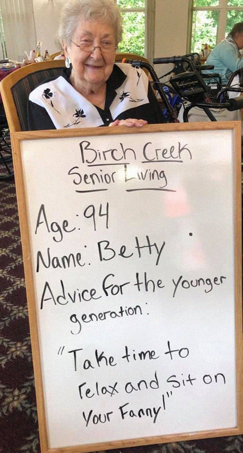 "Uzmi si vremena za opuštanje."