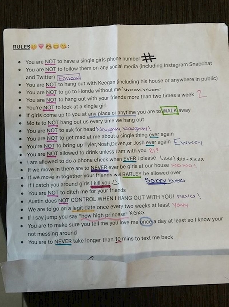 Novi vlasnik auta je listu objavio na internetu, a ljudi su u komentarima nesretniku savjetovali da što prije pobjegne od ove žene.