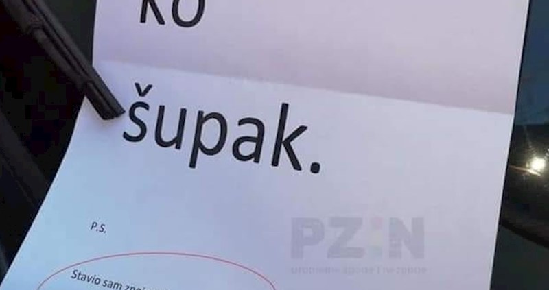 Lik je krivo parkirao auto, dočekala ga je uznemirujuće smiješna poruka