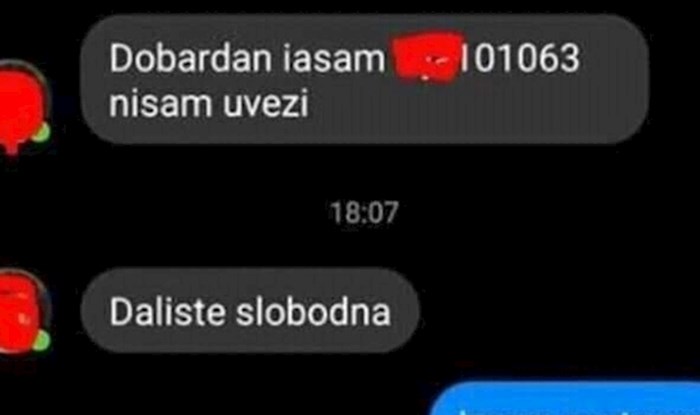 Ženi se javio nepoznati lik s čudnom porukom, još više ju je začudio njegov zadnji odgovor