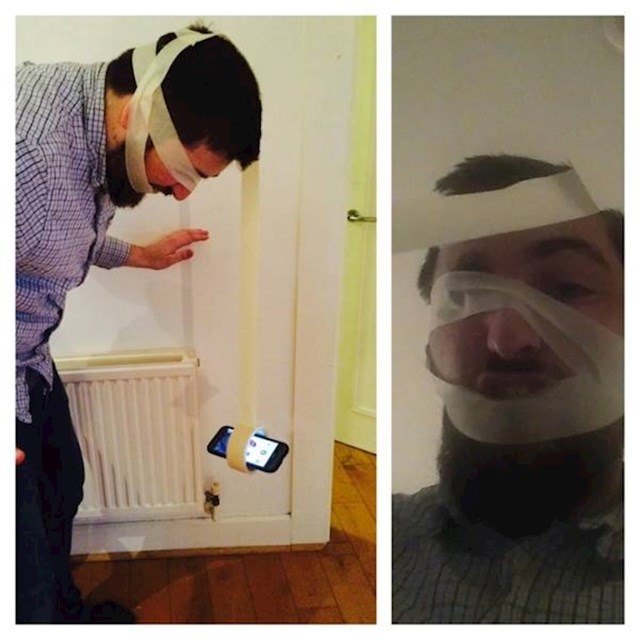 Kako slikati selfie pomoću ljepljive trake