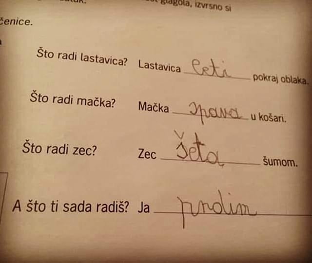 Evo kako je dijete riješio zadnje pitanje:
