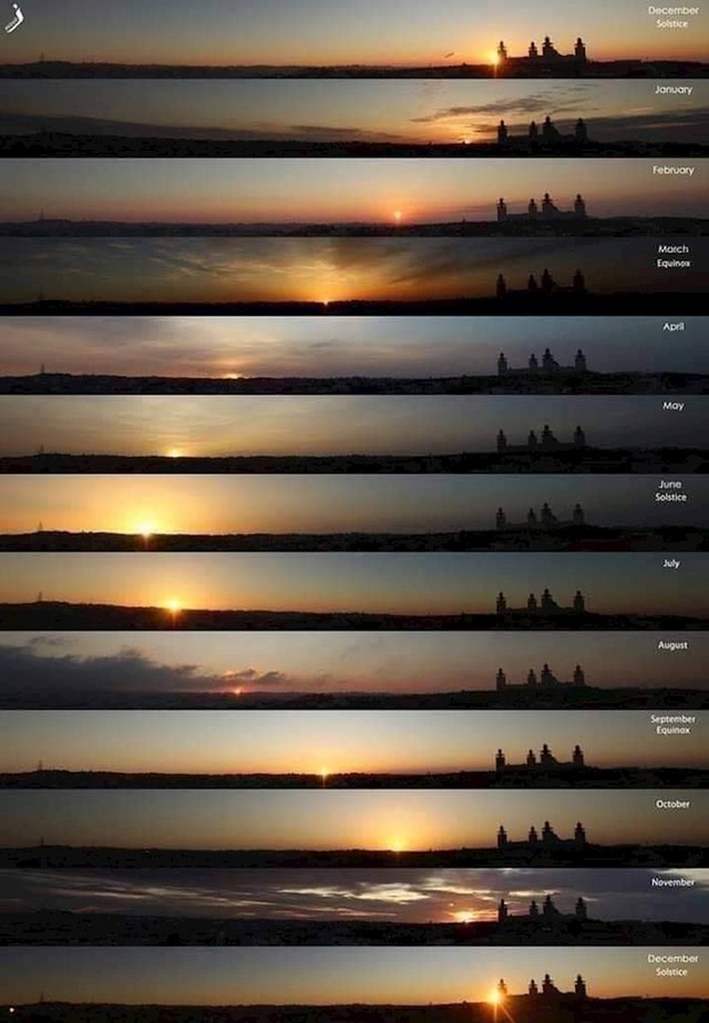 Isto mjesto, isto vrijeme, no svaka fotografija slikana je u mjesec dana nakon prethodne...