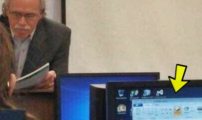 Na predavanju je bilo dosadno, student je slikao što je kolega zapravo radio na računalu