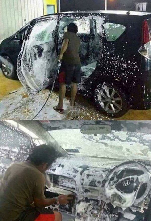 12 ljudi slikalo je neshvatljive prizore na koje su nedavno naišli "u autopraonici sam vidio lika koji je svoj auto prao iznutra..."