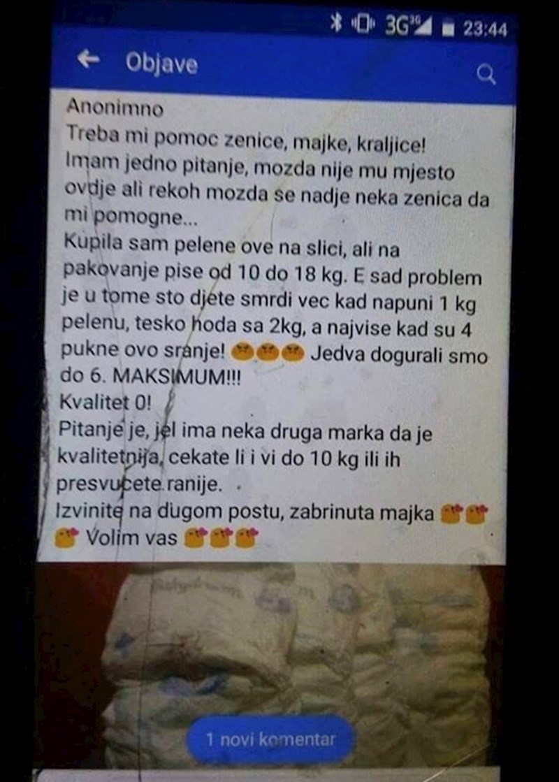 Pogledajte kakvo se pitanje pojavilo u Facebook grupi s mamama: