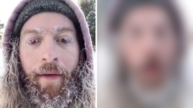 Lik je snimao kako se smrzava na -26°C, pogledajte kako je izgledao nakon 2 sata