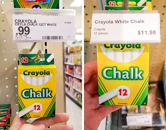 12 ljudi slikalo je neshvatljive prizore na koje su nedavno naišli cijena u supermarketu / cijena u školskoj knjižari