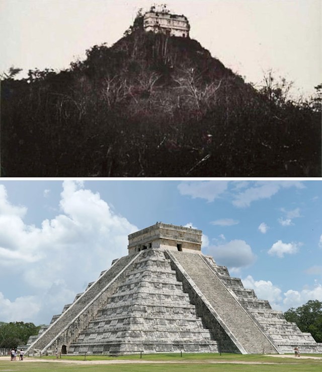 Chichen Itza, grad starih Maja, 1892. i danas