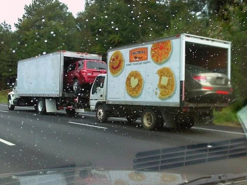 Drugi kamion je s razlogom vozio odmah iza prvog.